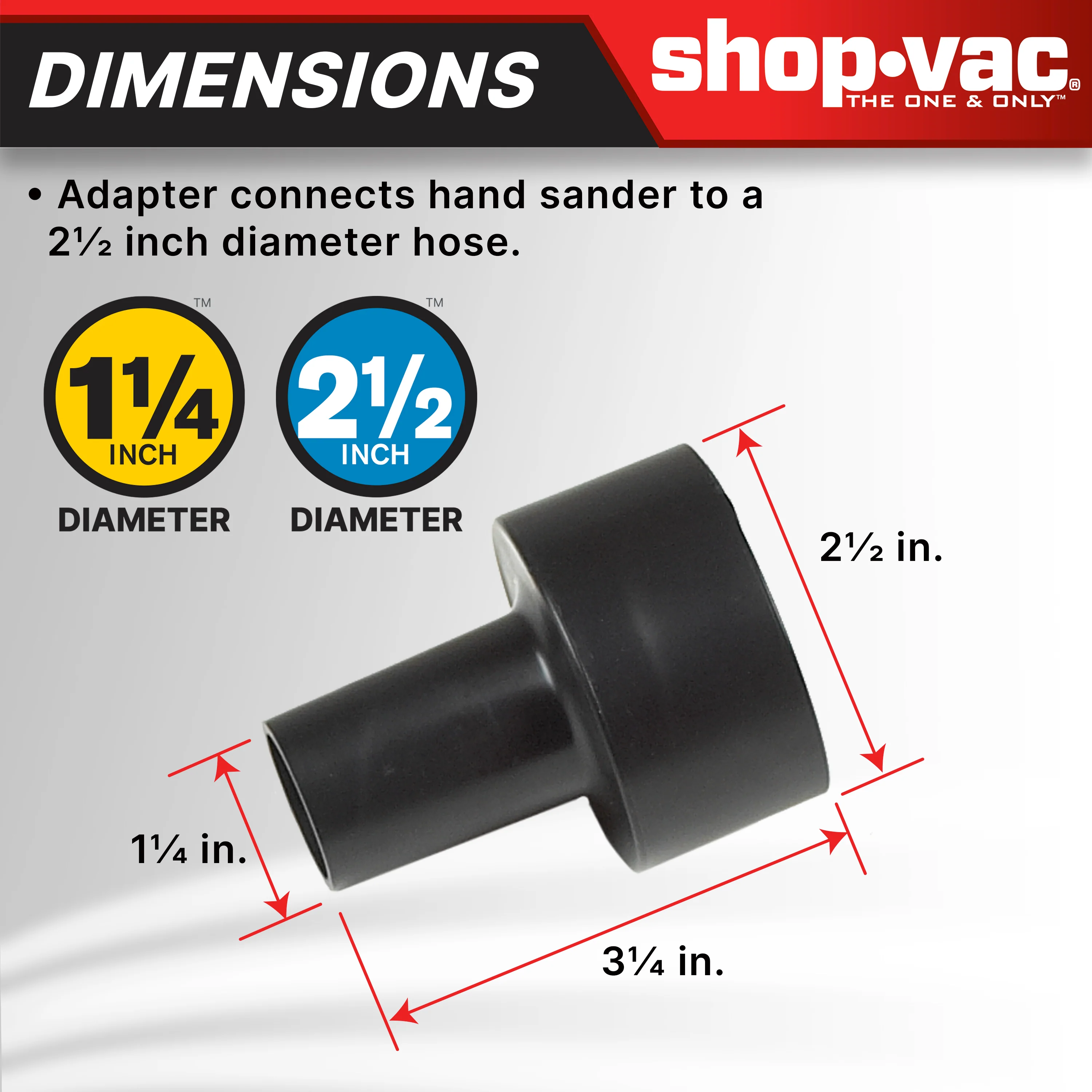 Shop-Vac® 1-1/4-inch diameter Dustless Hand Sander