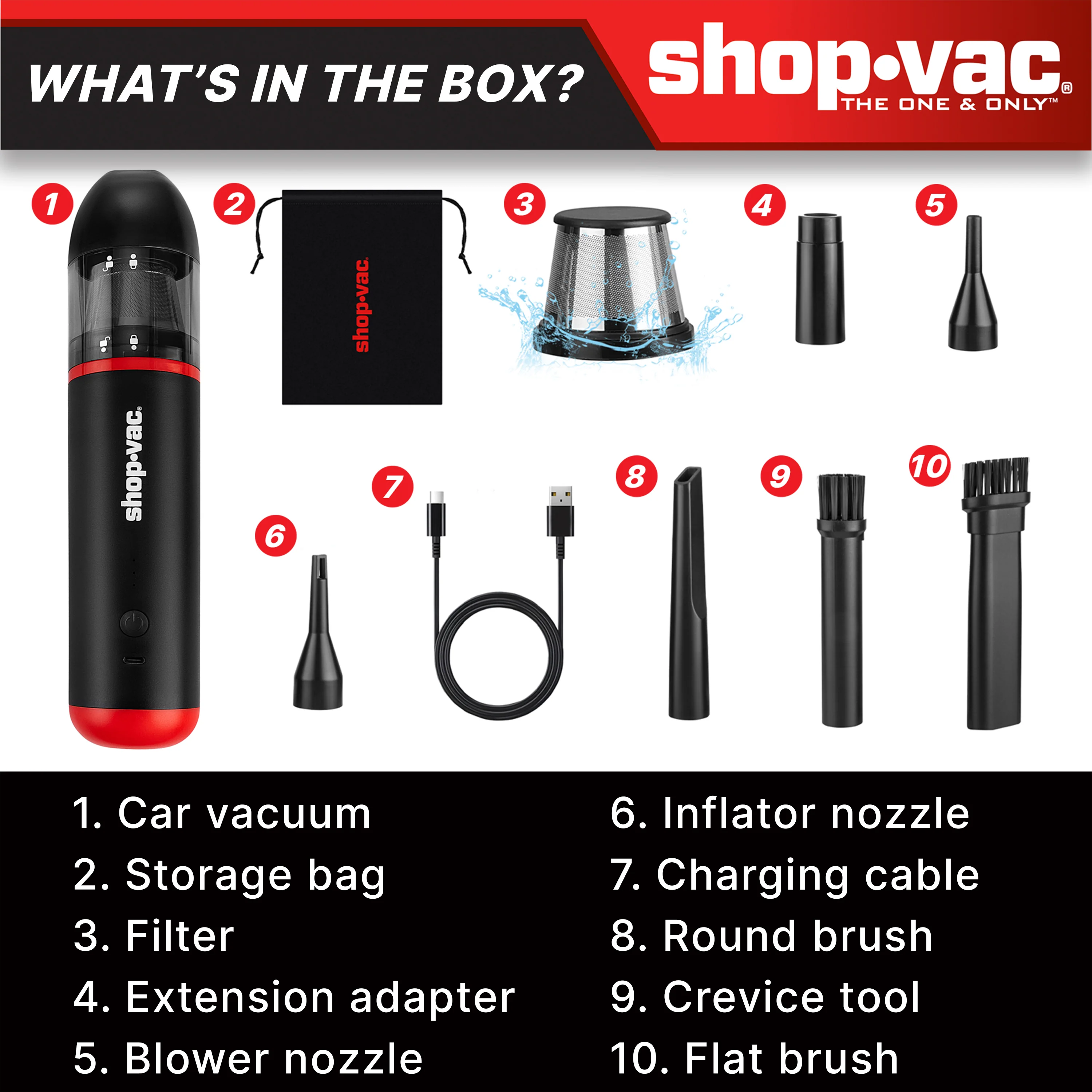 Shop-Vac® 2-in-1 Cordless Car Vacuum