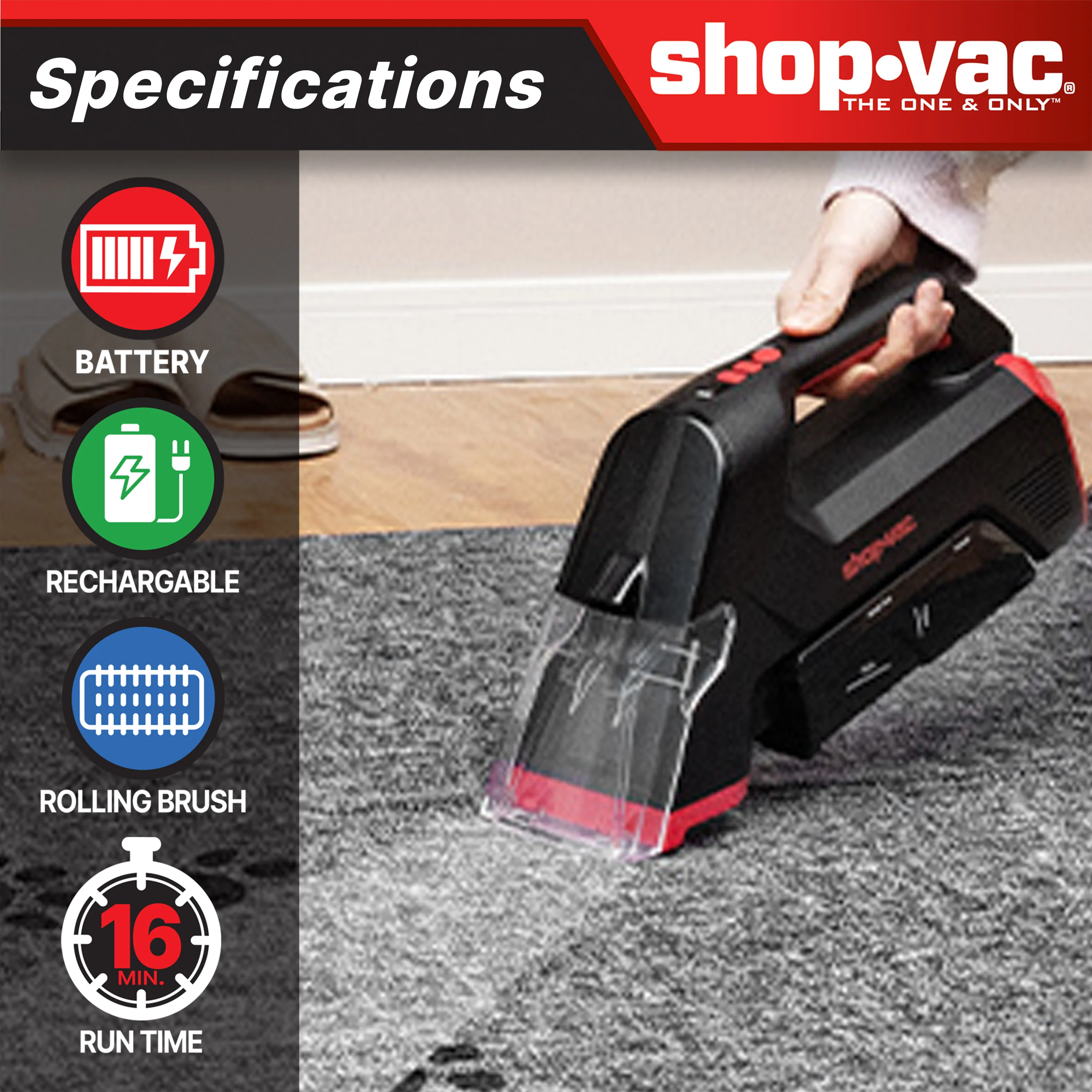 Shop-Vac® 3-in-1 Cordless Spot Cleaner 3 Shop-Vac® 3-in-1 Cordless Spot Cleaner