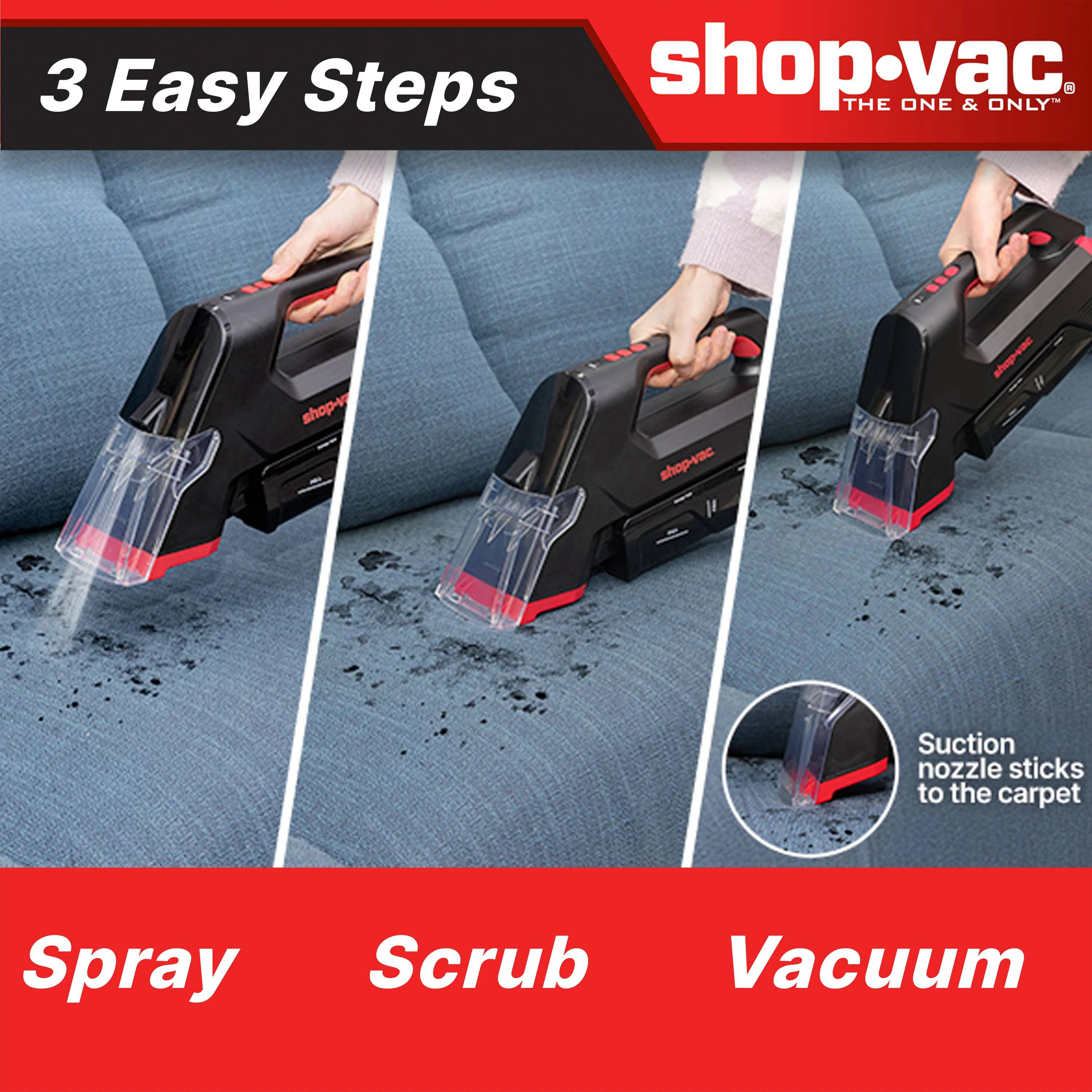 Shop-Vac® 3-in-1 Cordless Spot Cleaner 7 Shop-Vac® 3-in-1 Cordless Spot Cleaner