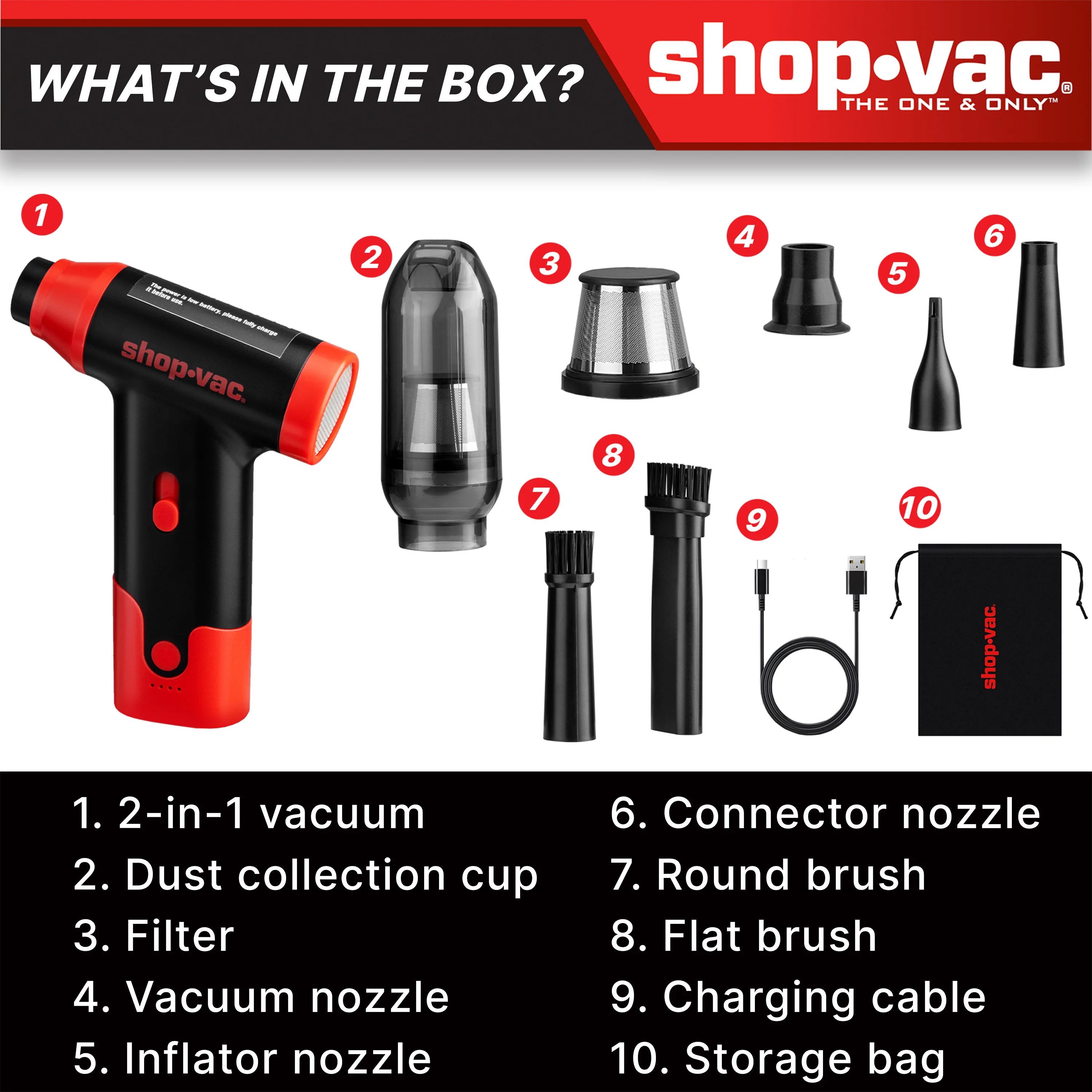 Shop-Vac® Portable 2-in-1 Cordless Blower/Vacuum