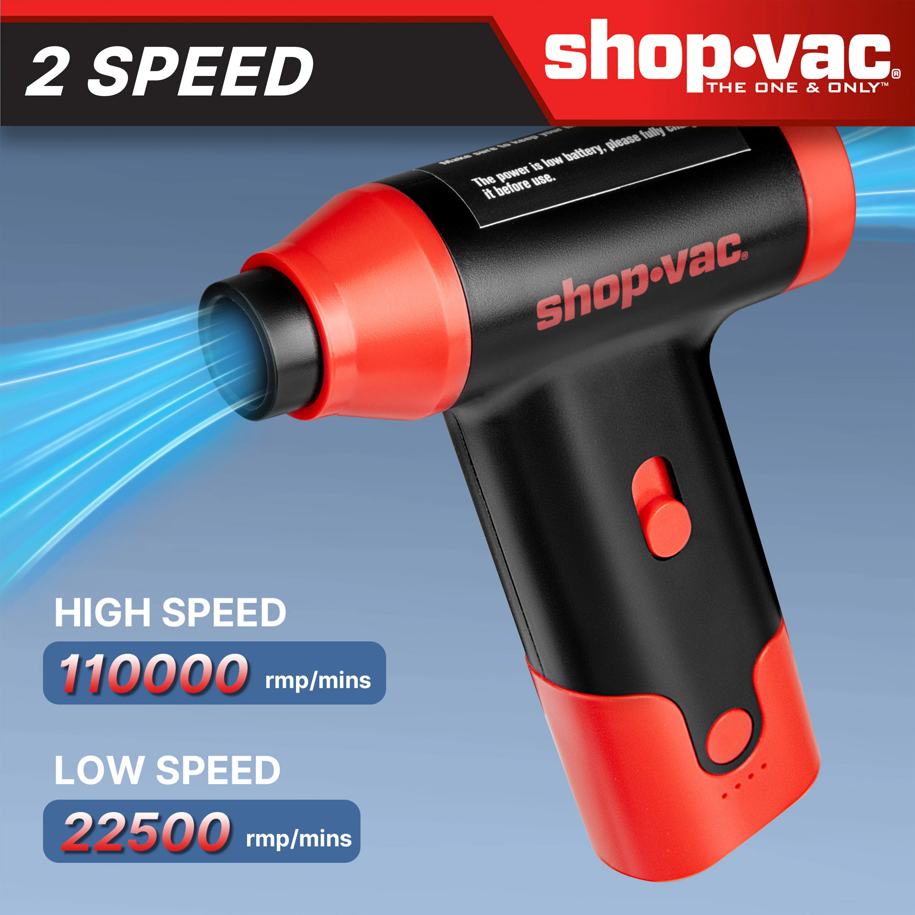Shop-Vac® Portable 2-in-1 Cordless Blower/Vacuum 4 Shop-Vac® Portable 2-in-1 Cordless Blower/Vacuum