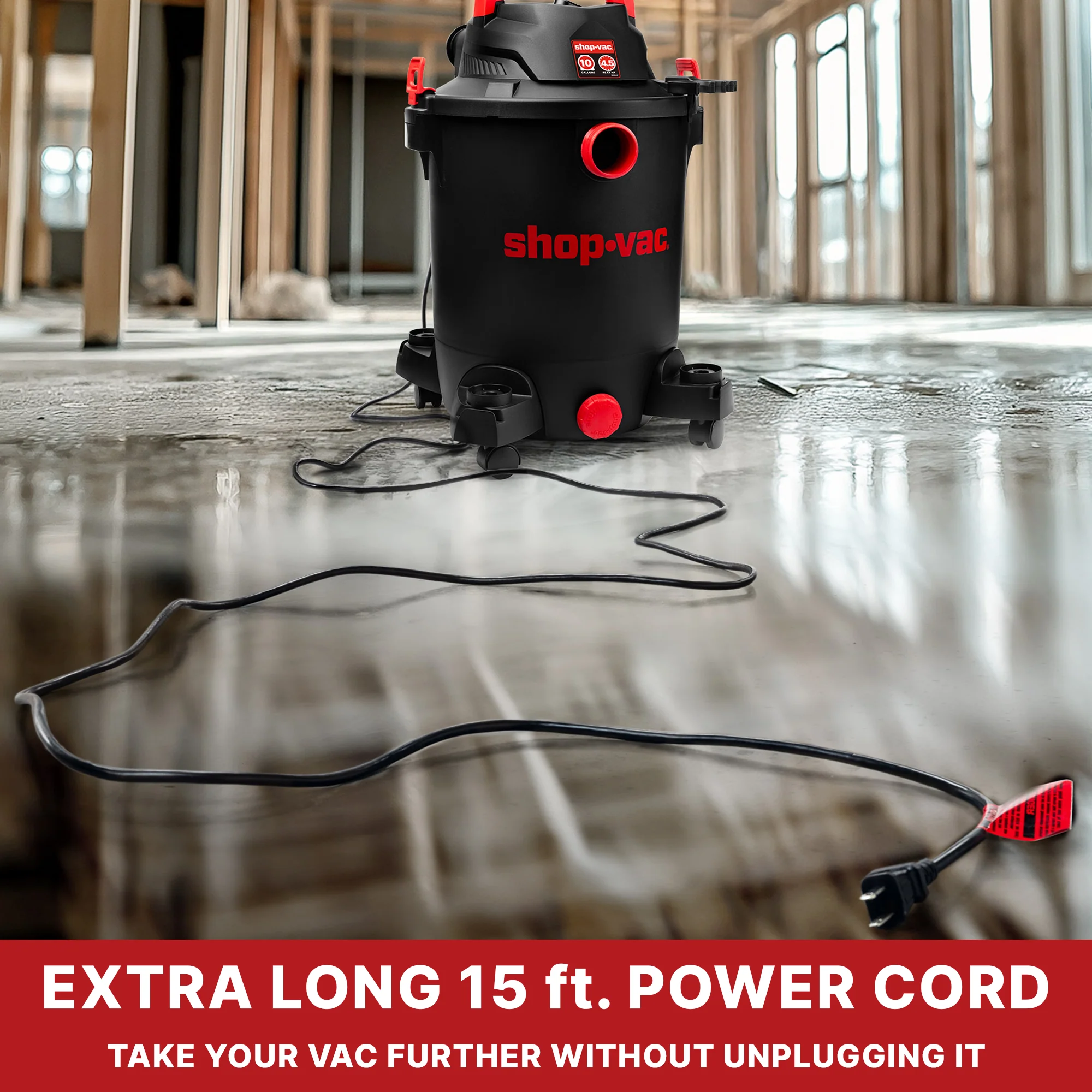 Shop-Vac® 10 Gallon 4.5 Peak HP Wet/Dry Vacuum 6 Shop-Vac® 10 Gallon 4.5 Peak HP Wet/Dry Vacuum