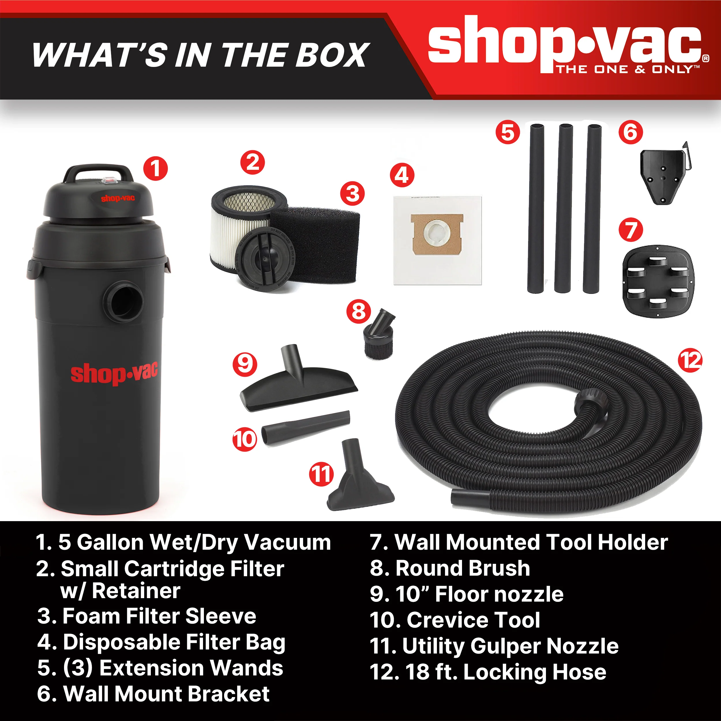 Shop-Vac 5 Gallon 5.5 PHP HangUp Wet/Dry Vac