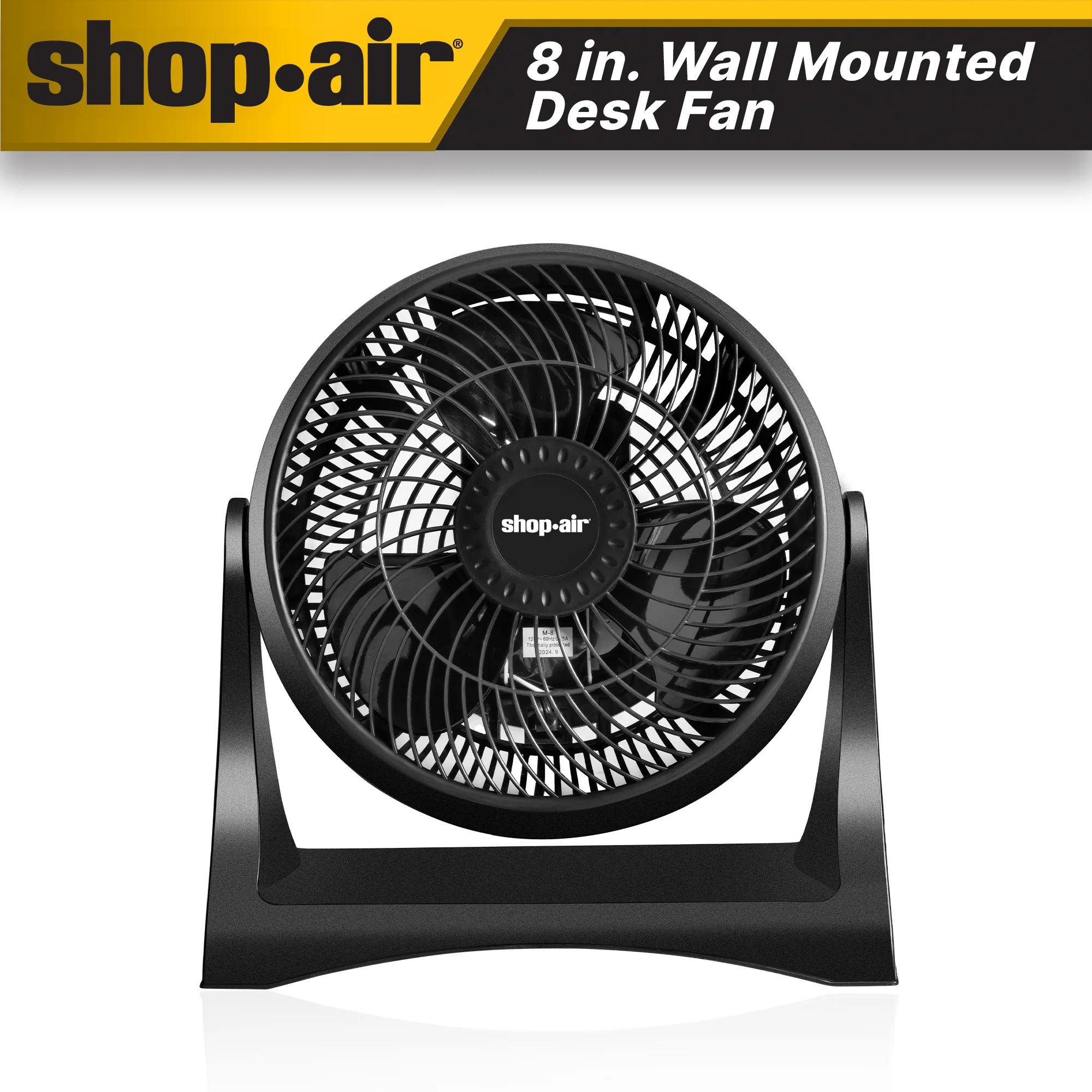 Shop-Air® 8" Wall-Mounted Desk Fan