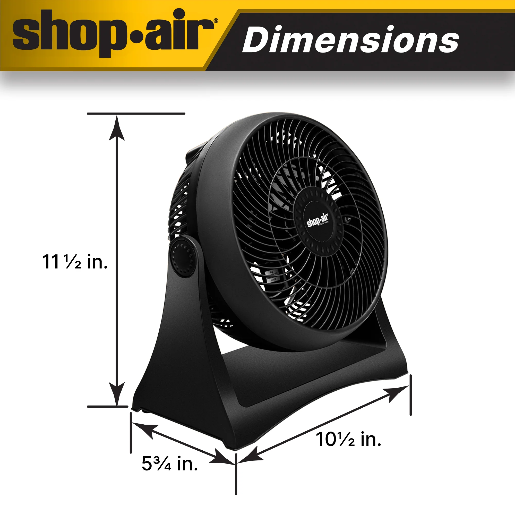 Shop-Air® 8" Wall-Mounted Desk Fan