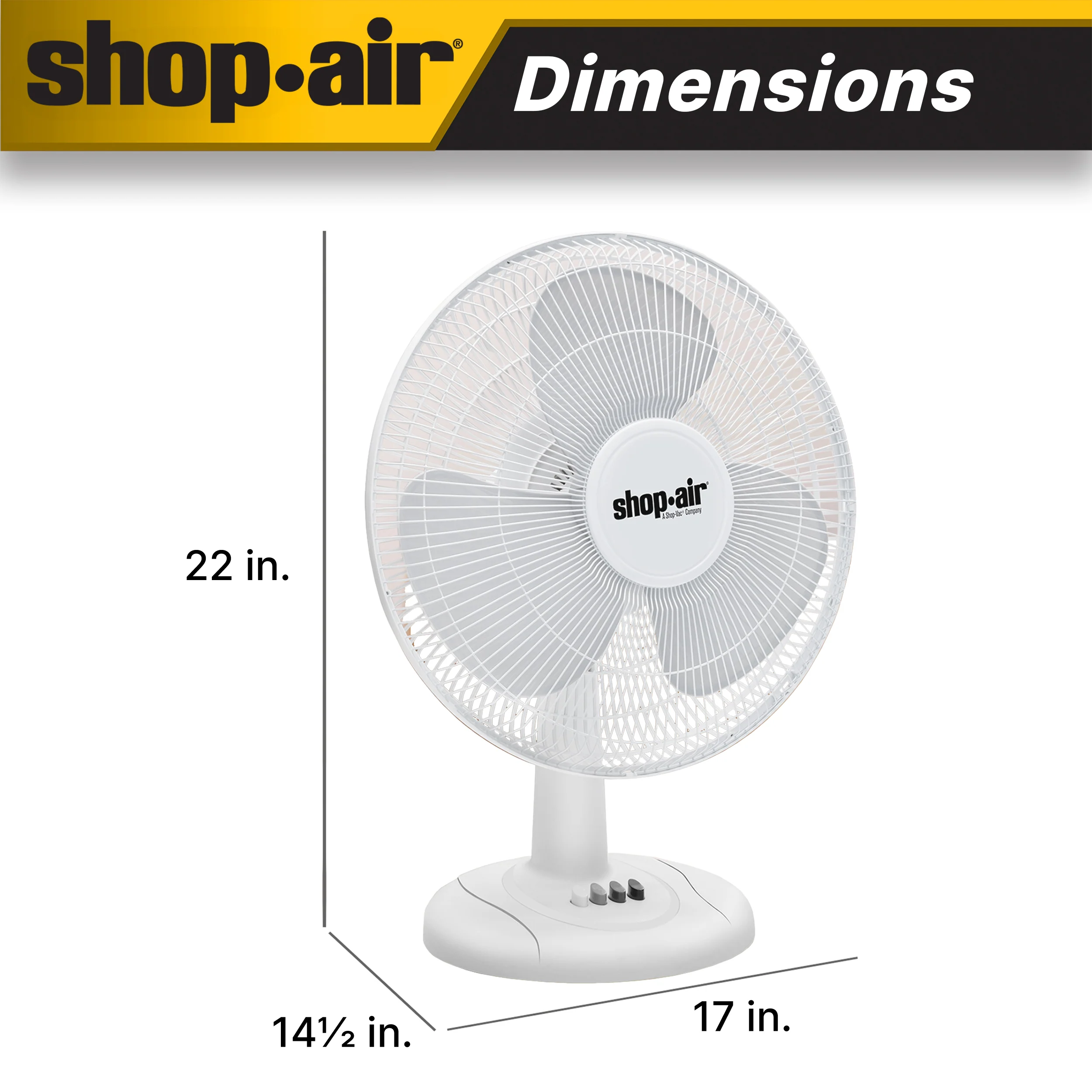 Shop-Air® 16" Oscillating Table Fan
