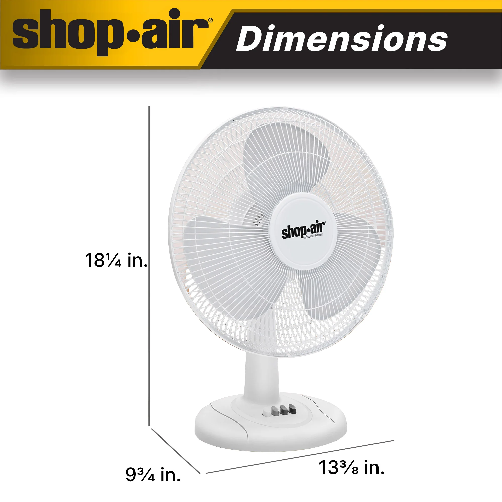 Shop-Air® 12" Oscillating Table Fan